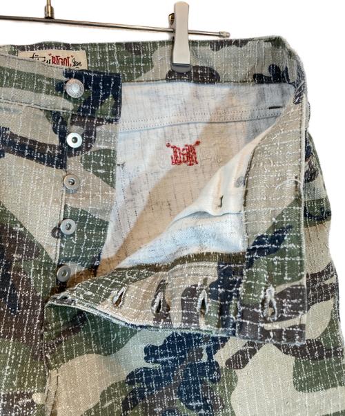 stussy（ステューシー）stussy (ステューシー) BIG OL' JEAN CAMO CANVAS NEEDLE PUNCH グリーン サイズ:SIZE 34の古着・服飾アイテム