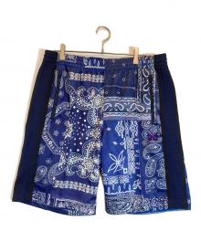 Needles×MIYAGIHIDETAKA（ニードルズ×ミヤギヒデタカ）の古着「Bandana Print Track Short」｜ブルー