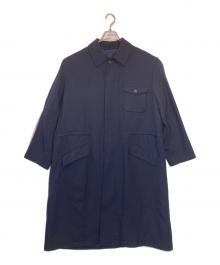 Y's for men（ワイズフォーメン）の古着「ウェストコードウールステンカラーコート」｜ネイビー