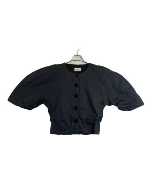 LEMAIRE（ルメール）LEMAIRE (ルメール) パフスリーブノーカラーシャツ ブラック サイズ:SIZE 36の古着・服飾アイテム