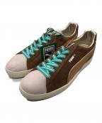 PUMAプーマ）の古着「スウェードレザー ヴィンテージ シティオブライツ ローカットスニーカー」｜ブラウン