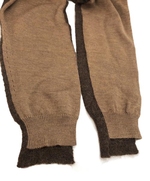 JUNYA WATANABE COMME des GARCONS（(ジュンヤワタナベ コムデギャルソン）JUNYA WATANABE COMME des GARCONS ((ジュンヤワタナベ コムデギャルソン) 前後切替えVネックニット ブラウン サイズ:SIZE Sの古着・服飾アイテム