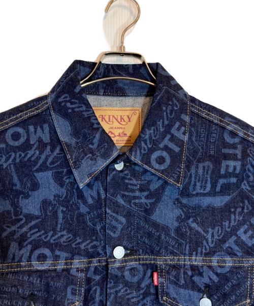 Hysteric Glamour（ヒステリックグラマー）Hysteric Glamour (ヒステリックグラマー) MOTEL柄 デニムジャケット ブルー サイズ:XLの古着・服飾アイテム