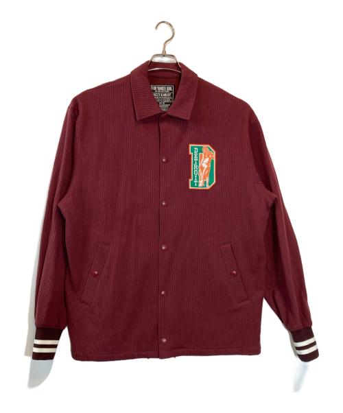 Hysteric Glamour（ヒステリックグラマー）Hysteric Glamour (ヒステリックグラマー) DETROIT WOMAN刺繍 コーチジャケット ブラウン サイズ:XLの古着・服飾アイテム