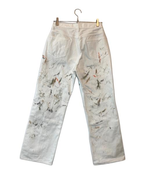 AURALEE（オーラリー）AURALEE (オーラリー) HARD TWIST DENIM HAND PAINTED 5P PANTS ホワイト サイズ:SIZE 32の古着・服飾アイテム