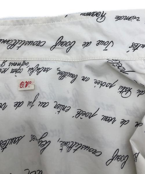 OUTIL（ウティ）OUTIL (ウティ) 総柄ノーカラーシャツ ホワイト サイズ:1の古着・服飾アイテム