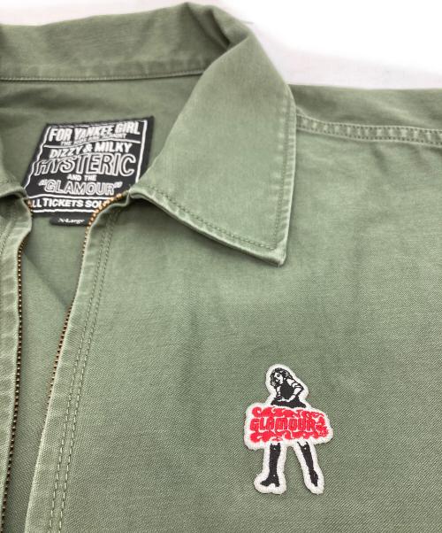 Hysteric Glamour（ヒステリックグラマー）Hysteric Glamour (ヒステリックグラマー) VIXEN GIRLワッペン ユーティリティジャケット オリーブ サイズ:SIZE XLの古着・服飾アイテム