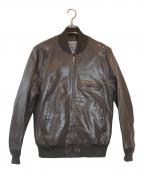 Hysteric Glamourヒステリックグラマー）の古着「ゴートレザー リブブルゾン」｜ブラウン