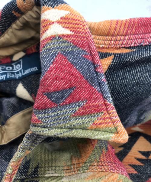 POLO RALPH LAUREN（ポロ・ラルフローレン）POLO RALPH LAUREN (ポロ・ラルフローレン) ネイティブ柄ネルシャツ マルチカラー サイズ:Mの古着・服飾アイテム