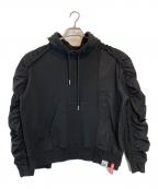 DIESELディーゼル）の古着「デザイン切替パーカー」｜ブラック