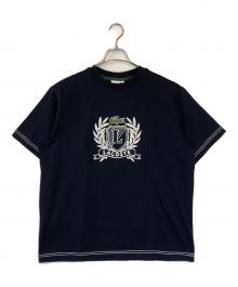 LACOSTE（ラコステ）の古着「ハンドステッチ風フレンチグラフィックTシャツ」｜ネイビー