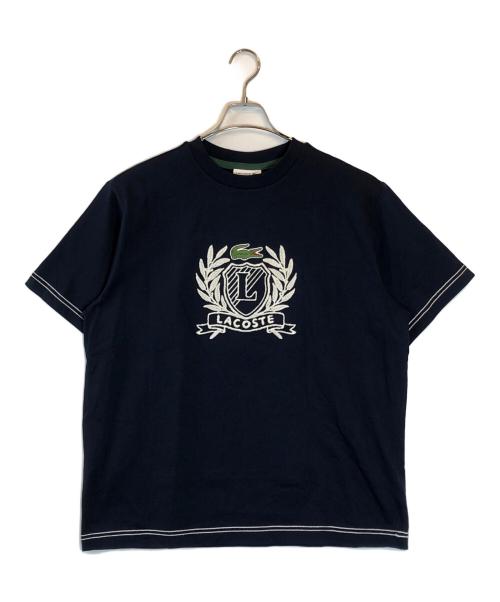 LACOSTE（ラコステ）LACOSTE (ラコステ) ハンドステッチ風フレンチグラフィックTシャツ ネイビー サイズ:SIZE 5の古着・服飾アイテム