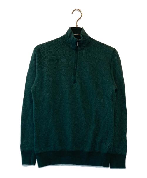 LORO PIANA（ロロピアーナ）LORO PIANA (ロロピアーナ) カシミヤハーフジップニット グリーン サイズ:48の古着・服飾アイテム