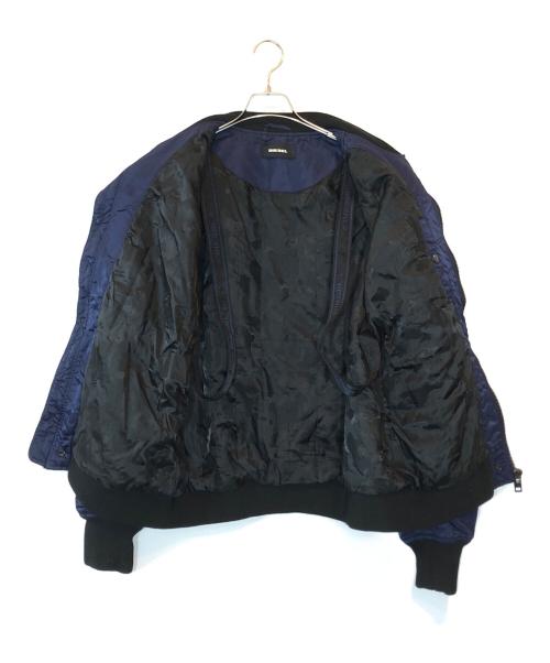 DIESEL（ディーゼル）DIESEL (ディーゼル) カラーブロックMA-1ジャケット ネイビー サイズ:XLの古着・服飾アイテム