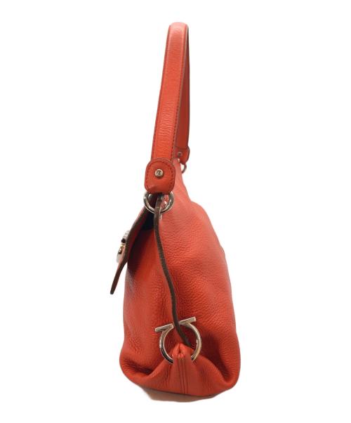Salvatore Ferragamo（サルヴァトーレ フェラガモ）Salvatore Ferragamo (サルヴァトーレ フェラガモ) ガンチーニレザーワンショルダーバッグ オレンジの古着・服飾アイテム