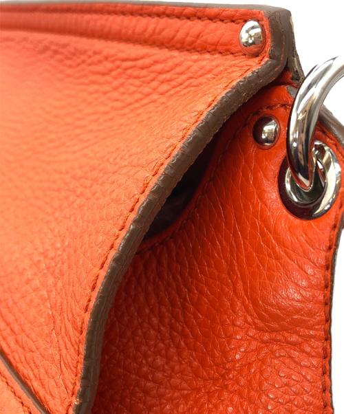 Salvatore Ferragamo（サルヴァトーレ フェラガモ）Salvatore Ferragamo (サルヴァトーレ フェラガモ) ガンチーニレザーワンショルダーバッグ オレンジの古着・服飾アイテム