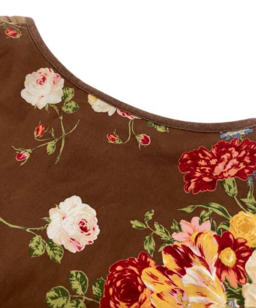 PINK HOUSE（ピンクハウス）PINK HOUSE (ピンクハウス) ブーケパッチワークワンピース ブラウン サイズ:下記参照の古着・服飾アイテム