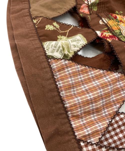 PINK HOUSE（ピンクハウス）PINK HOUSE (ピンクハウス) ブーケパッチワークワンピース ブラウン サイズ:下記参照の古着・服飾アイテム