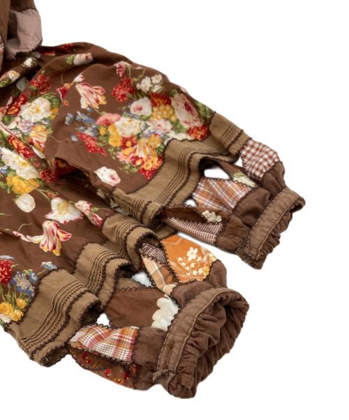 PINK HOUSE（ピンクハウス）PINK HOUSE (ピンクハウス) ブーケパッチワークワンピース ブラウン サイズ:下記参照の古着・服飾アイテム