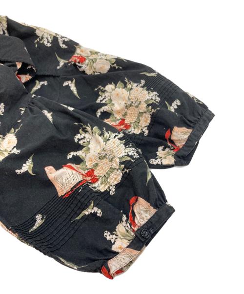 PINK HOUSE（ピンクハウス）PINK HOUSE (ピンクハウス) ローズブーケレターワンピース ブラック サイズ:下記参照の古着・服飾アイテム