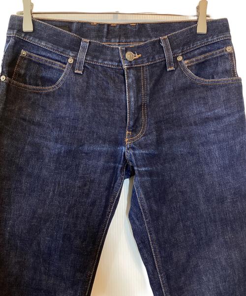 GUCCI（グッチ）GUCCI (グッチ) バックロゴ刺繍ストレートデニムパンツ ブルー サイズ:４６の古着・服飾アイテム