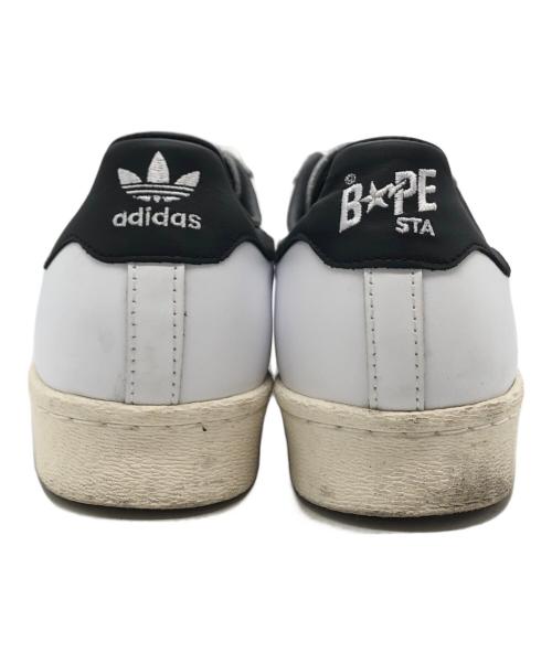 adidas（アディダス）adidas (アディダス) A BATHING APE (ア ベイシング エイプ) Superstar 80s ホワイト サイズ:28ｃｍの古着・服飾アイテム