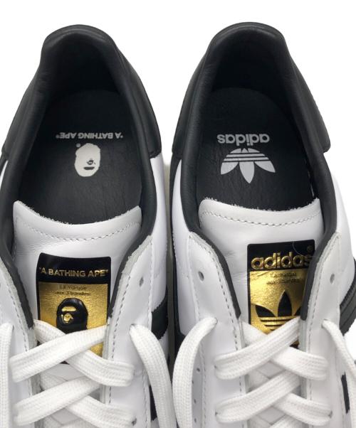 adidas（アディダス）adidas (アディダス) A BATHING APE (ア ベイシング エイプ) Superstar 80s ホワイト サイズ:28ｃｍの古着・服飾アイテム