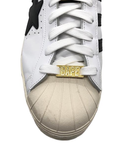 adidas（アディダス）adidas (アディダス) A BATHING APE (ア ベイシング エイプ) Superstar 80s ホワイト サイズ:28ｃｍの古着・服飾アイテム