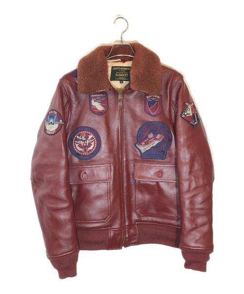 Schott（ショット）Schott (ショット) G-1 フライトジャケット ブラウン サイズ:Lの古着・服飾アイテム