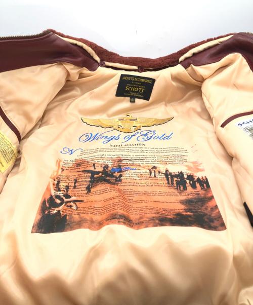 Schott（ショット）Schott (ショット) G-1 フライトジャケット ブラウン サイズ:Lの古着・服飾アイテム