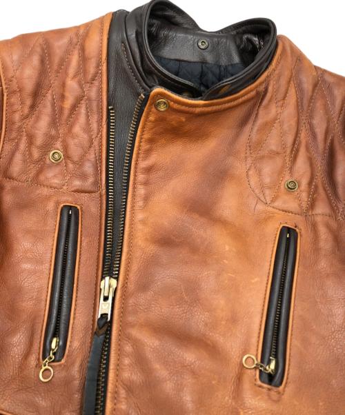 VANSON（バンソン）VANSON (バンソン) ダブルライダースジャケット ブラウン サイズ:SIZE Lの古着・服飾アイテム