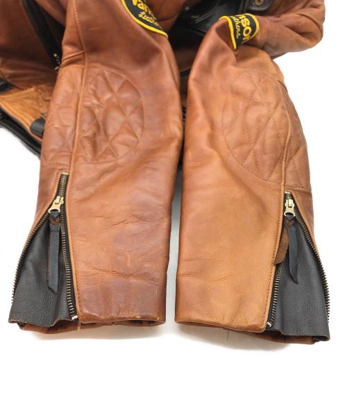 VANSON（バンソン）VANSON (バンソン) ダブルライダースジャケット ブラウン サイズ:SIZE Lの古着・服飾アイテム