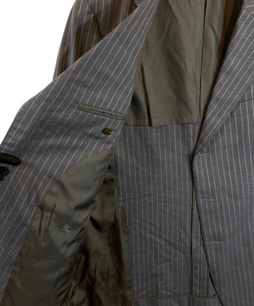 BURBERRY LONDON（バーバリーロンドン）BURBERRY LONDON (バーバリーロンドン) ウール地ストライプセットアップスーツ ネイビー サイズ:サイズ42の古着・服飾アイテム