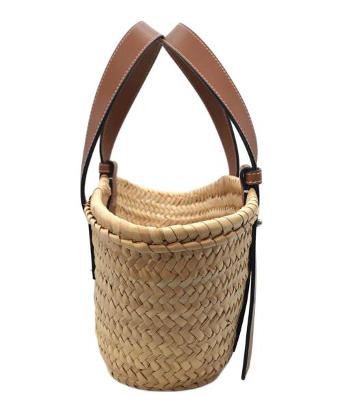 LOEWE（ロエベ）LOEWE (ロエベ) バスケットバッグ スモール ブラウン×ベージュの古着・服飾アイテム