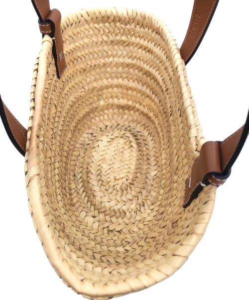 LOEWE（ロエベ）LOEWE (ロエベ) バスケットバッグ スモール ブラウン×ベージュの古着・服飾アイテム