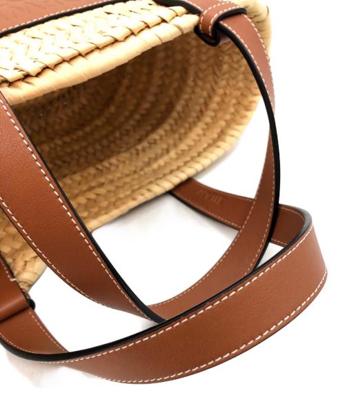 LOEWE（ロエベ）LOEWE (ロエベ) バスケットバッグ スモール ブラウン×ベージュの古着・服飾アイテム
