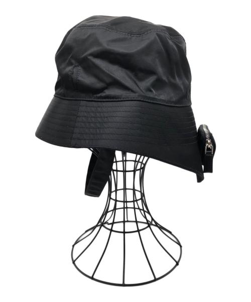 PRADA（プラダ）PRADA (プラダ) Re-Nylon Bucket Hat（リナイロン バケットハット） ブラック サイズ:XLの古着・服飾アイテム
