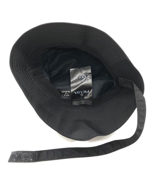 PRADA（プラダ）PRADA (プラダ) Re-Nylon Bucket Hat（リナイロン バケットハット） ブラック サイズ:XLの古着・服飾アイテム