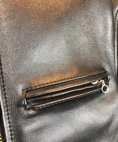 KADOYA K'S LEATHER（カドヤ K'S レザー）KADOYA K'S LEATHER (カドヤ K'S レザー) ライナー付シングルライダースジャケット ブラック サイズ:LLの古着・服飾アイテム