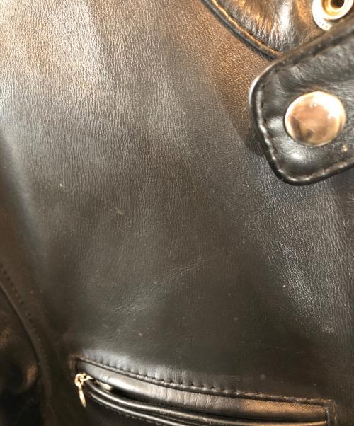 KADOYA K'S LEATHER（カドヤ K'S レザー）KADOYA K'S LEATHER (カドヤ K'S レザー) ライナー付シングルライダースジャケット ブラック サイズ:LLの古着・服飾アイテム