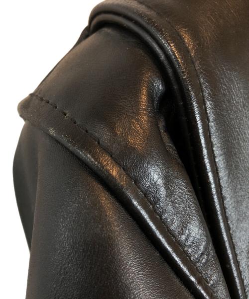 KADOYA K'S LEATHER（カドヤ K'S レザー）KADOYA K'S LEATHER (カドヤ K'S レザー) ライナー付シングルライダースジャケット ブラック サイズ:LLの古着・服飾アイテム