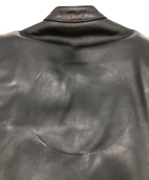 KADOYA K'S LEATHER（カドヤ K'S レザー）KADOYA K'S LEATHER (カドヤ K'S レザー) ライナー付シングルライダースジャケット ブラック サイズ:LLの古着・服飾アイテム
