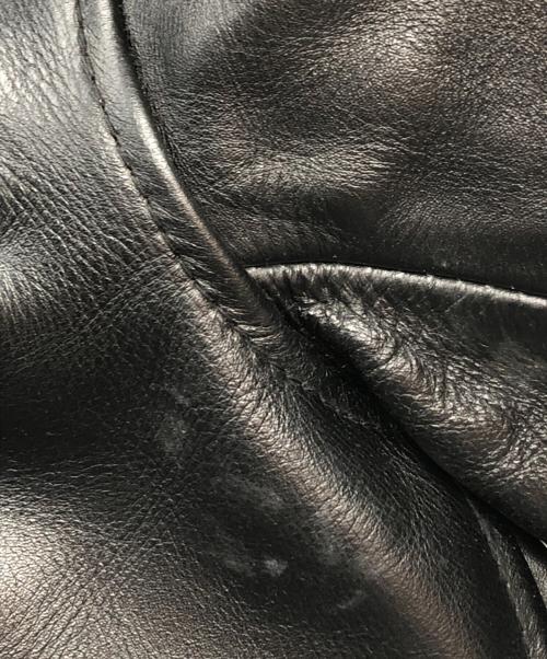 KADOYA K'S LEATHER（カドヤ K'S レザー）KADOYA K'S LEATHER (カドヤ K'S レザー) ライナー付シングルライダースジャケット ブラック サイズ:LLの古着・服飾アイテム