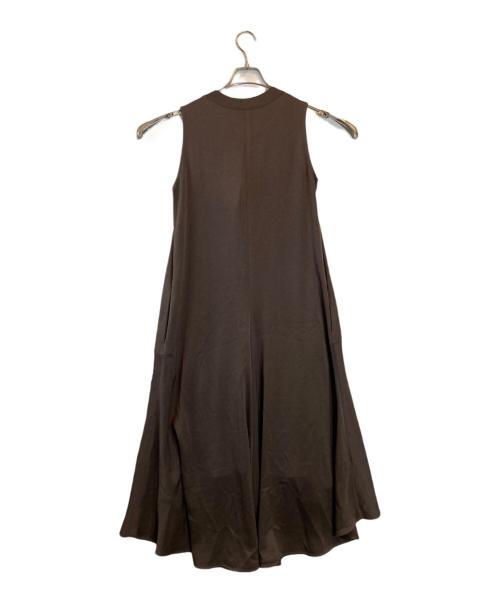 Sov（ソブ）Sov (ソブ) マキシ丈ノースリーブワンピース ブラウン サイズ:38の古着・服飾アイテム