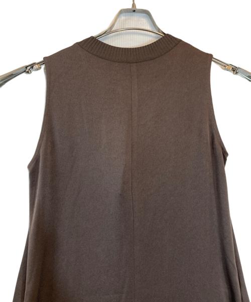 Sov（ソブ）Sov (ソブ) マキシ丈ノースリーブワンピース ブラウン サイズ:38の古着・服飾アイテム