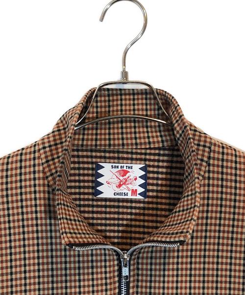 son of the cheese（（サノバチーズ））SON OF THE CHEESE (（サノバチーズ）) Satin Track Jacket ブラウン サイズ:Mの古着・服飾アイテム