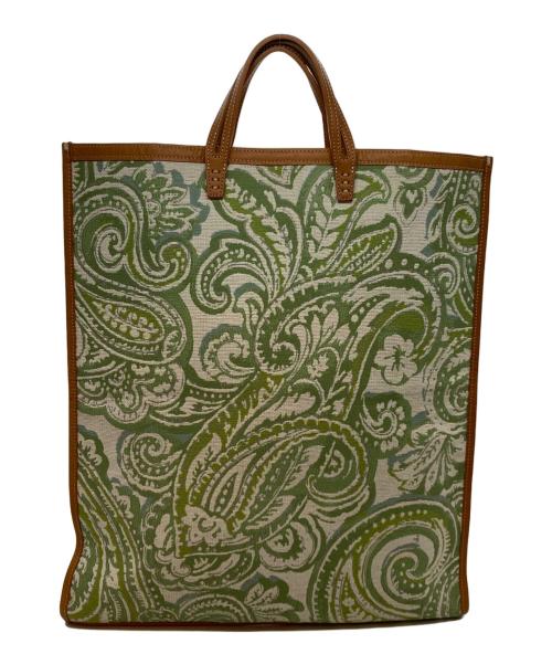 AVACATION（アヴァケーション）AVACATION (アヴァケーション) ペイズリートートバッグ グリーンの古着・服飾アイテム