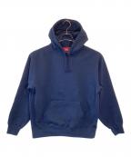SUPREMEシュプリーム）の古着「SATIN APPLIQUE HOODED SWEATSHIRT」｜ネイビー