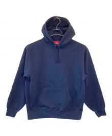 SUPREME（シュプリーム）の古着「SATIN APPLIQUE HOODED SWEATSHIRT」｜ネイビー