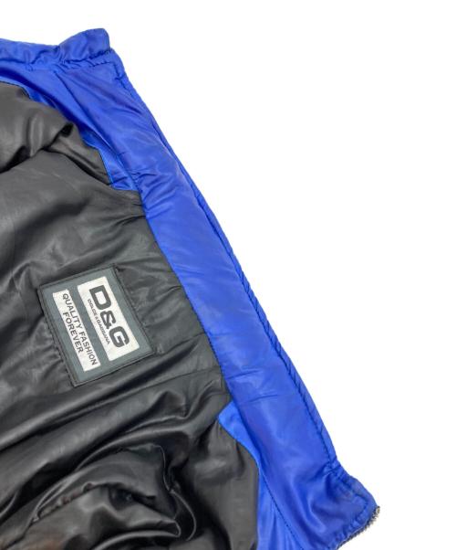 D&G（ディーアンドジー）D&G (ディーアンドジー) ZIP SWITCHING LEATHER JACKETS ブルー サイズ:SIZE 44の古着・服飾アイテム